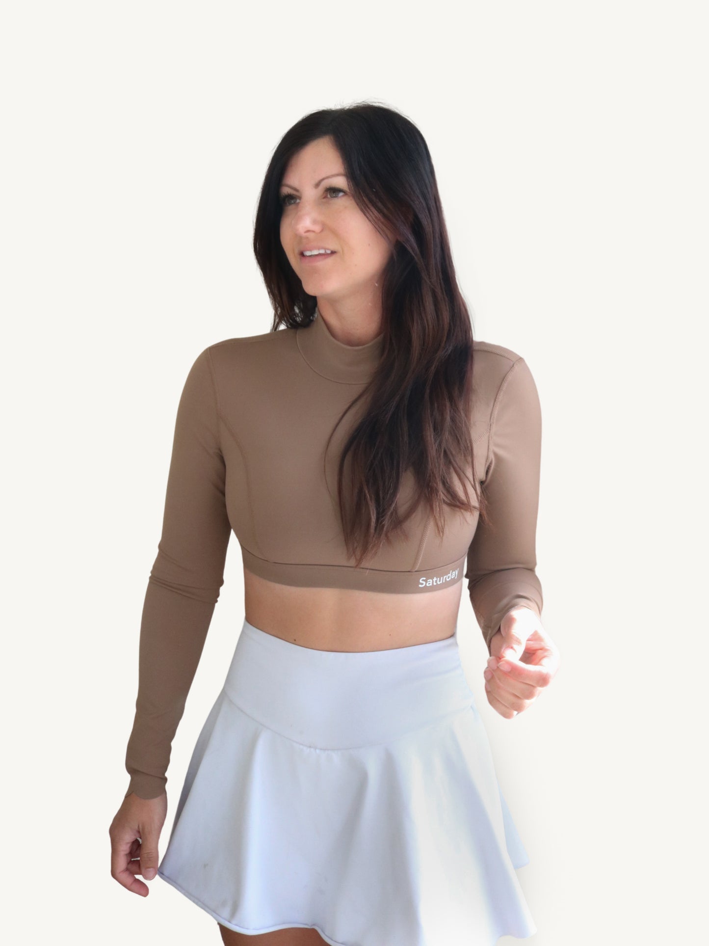Athletic Long Sleeve Crop Top