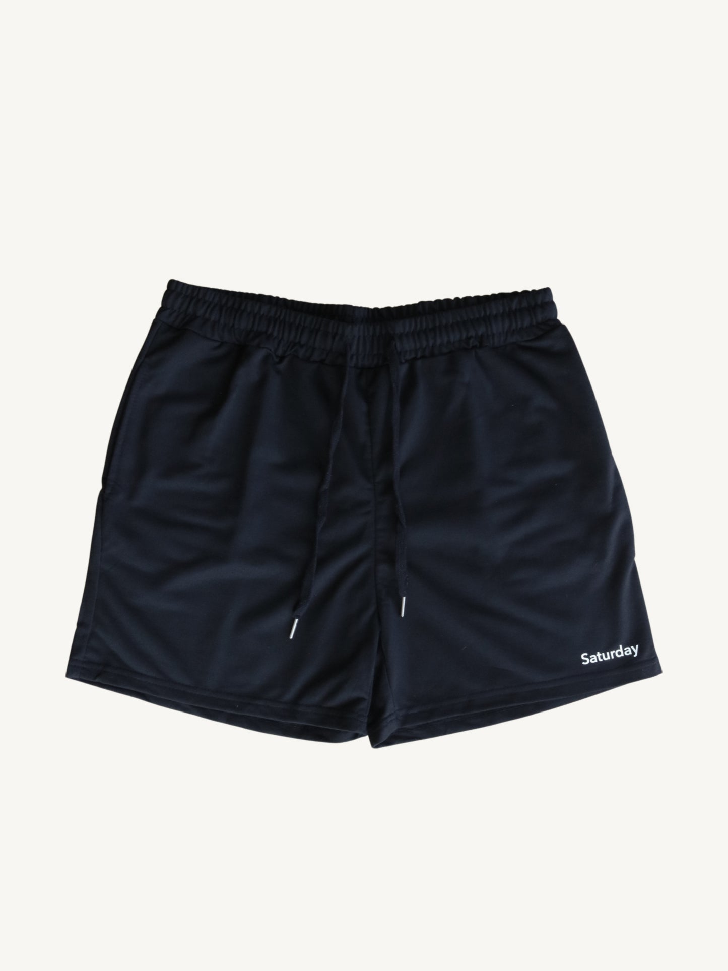 Men black athletic shorts