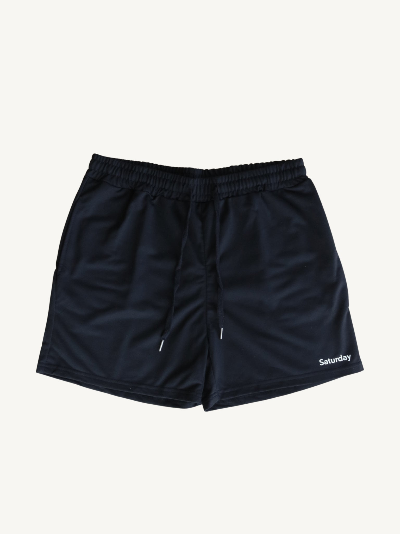 Men black athletic shorts