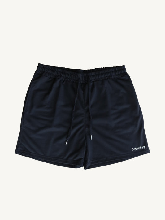 Men black athletic shorts