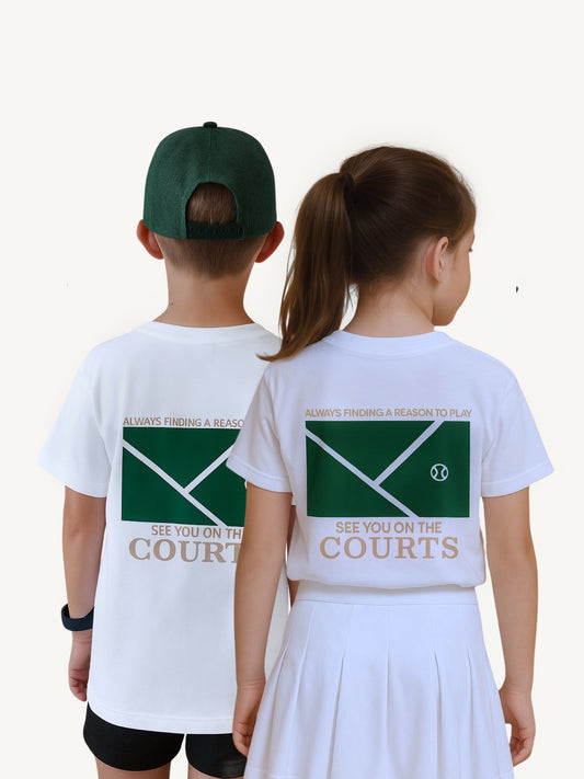 Kids Saturday Tennis Graphic Tshirt