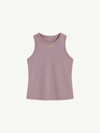 Women Purple Cut-Out Tank