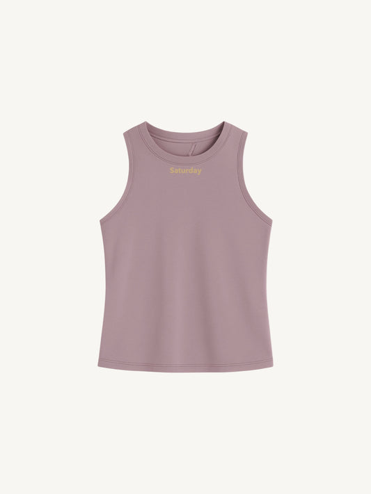 Women Purple Cut-Out Tank